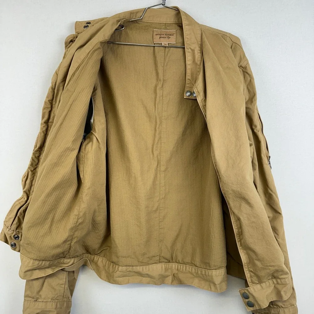 Banana Republic Garment Dye Herringbone Jacket Khaki‎ Men's Large